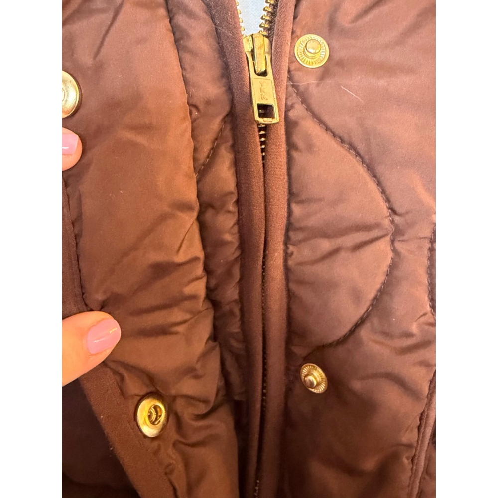 J.Crew Signature Quilted Puffer Vest Women’s Medium Brown PrimaLoft‎ Size Medium - Picture 5 of 8